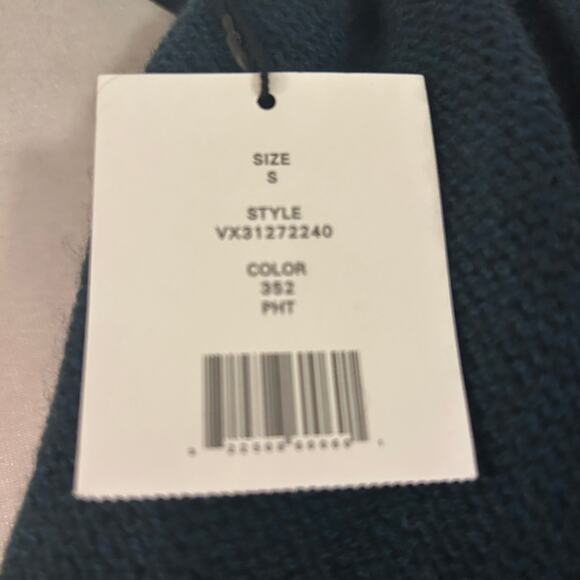 Vince NWT Blue Hooded Yak / Wool  Open Cardigan Sweater Womens Size Small - Picture 7 of 8